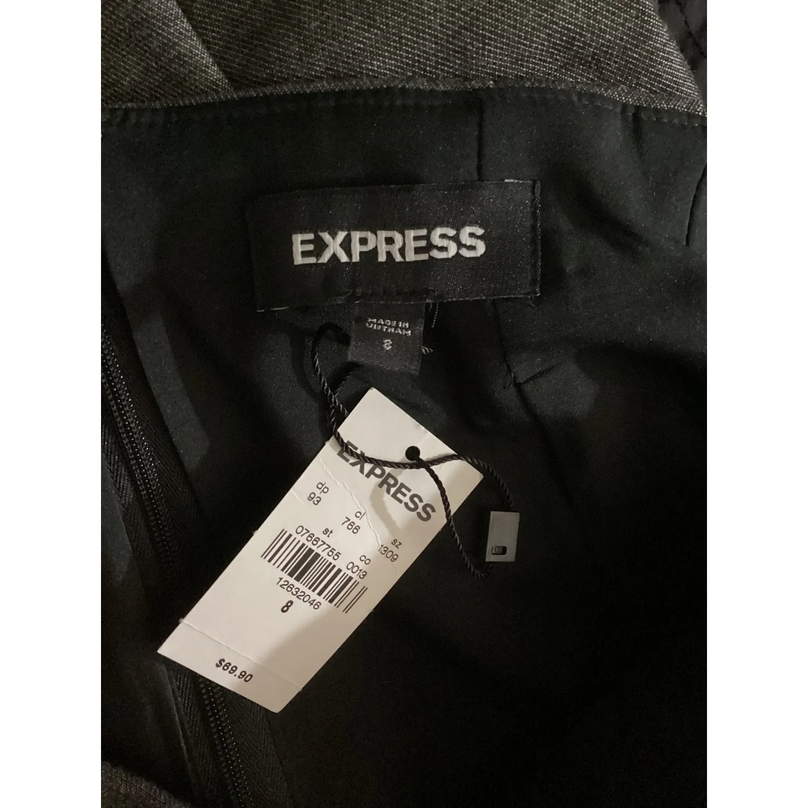 EXPRESS Pencil Skirt Dark Gray Classic Business Career Size 8 - Image 3