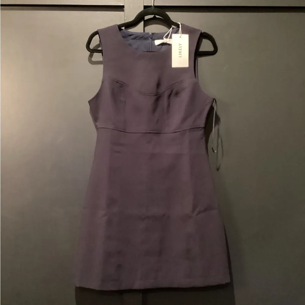 Likely Revolve Navy Kendrick Sleeveless Cocktail Mini Fit flare a line Dress  8 - Image 5