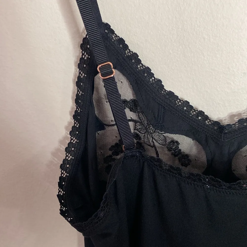 Savage Fenty by Rihanna lace inset jersey knit thin strap cropped camisole sz S - Image 4