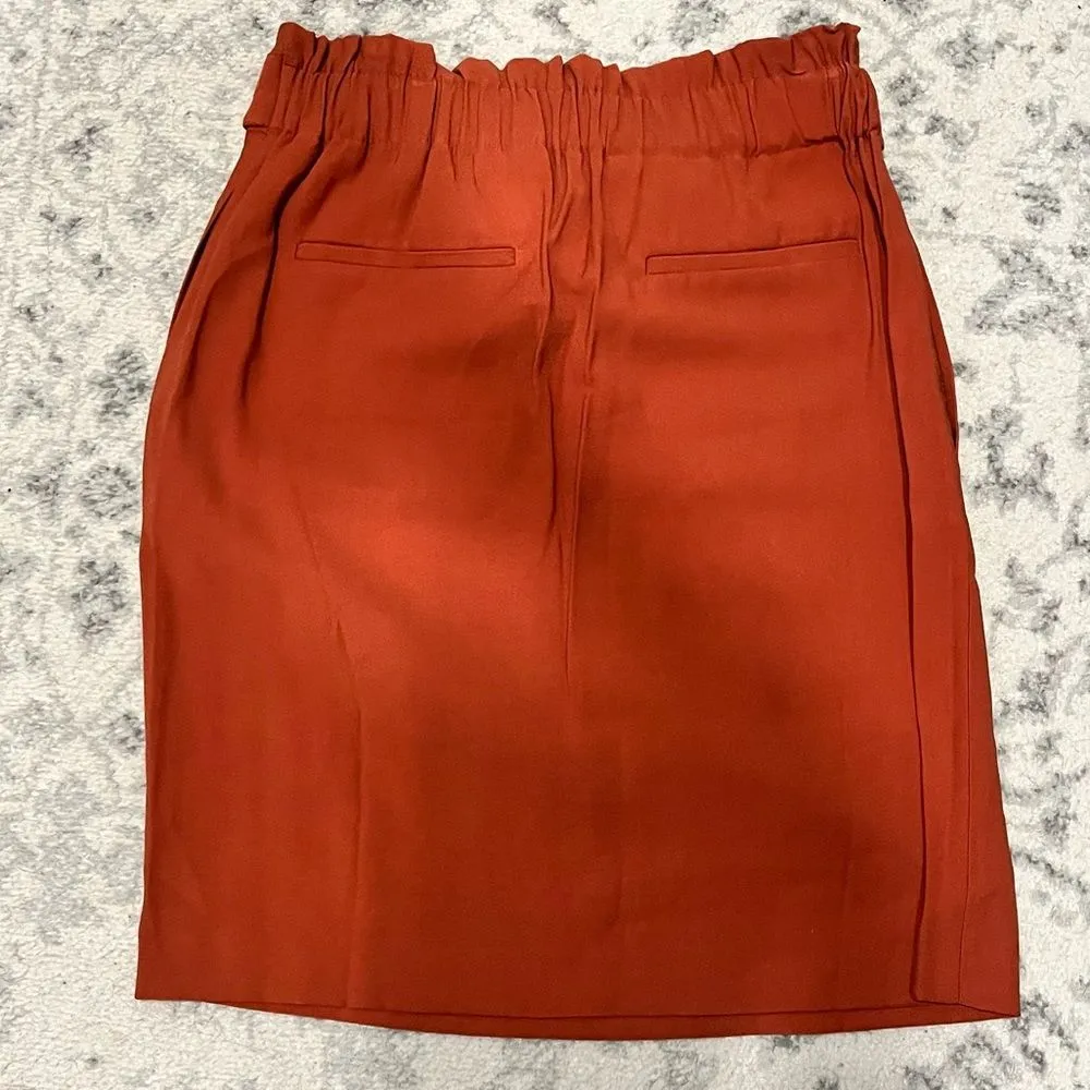 Bar III Burnt Orange Elastic Waistband Skirt with Tie Belt Size XS - Image 3