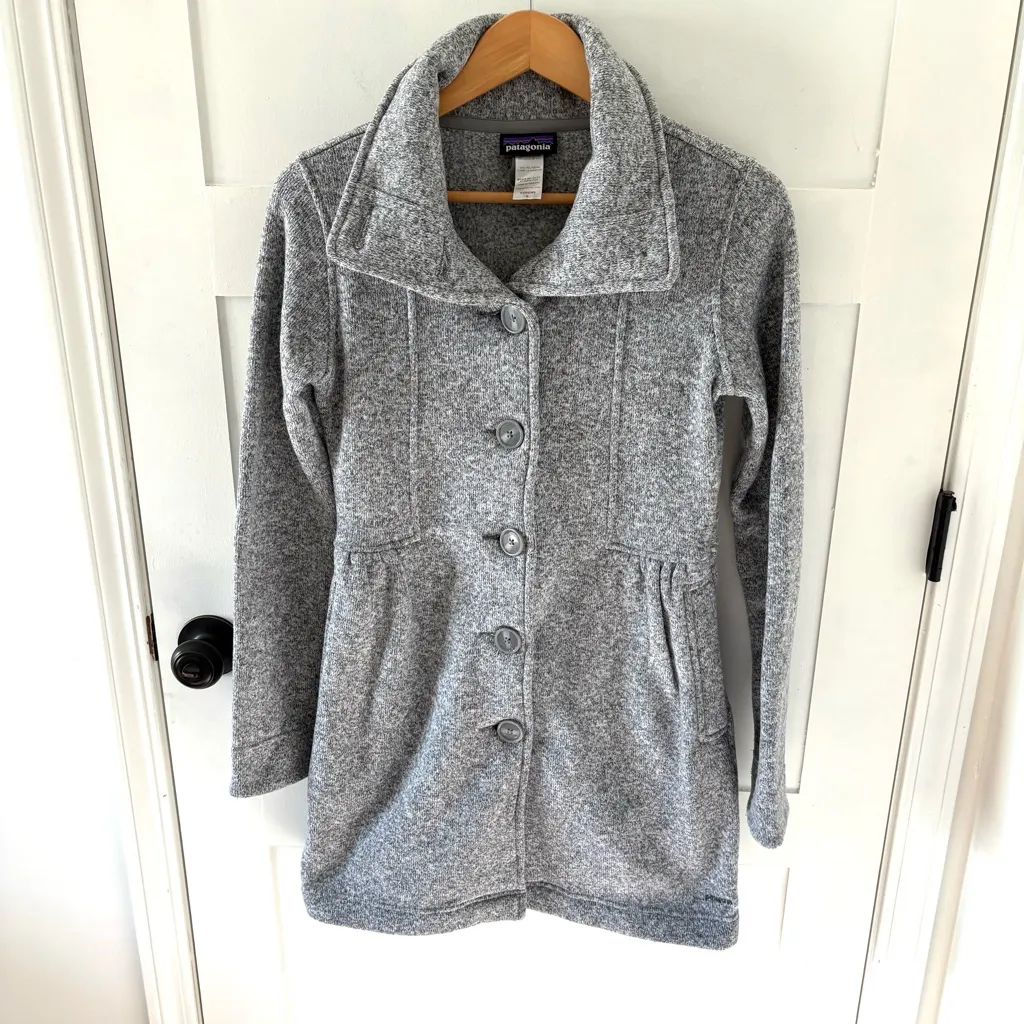 Patagonia Better Sweater Heather Gray Peacoat Jacket. Size Small. - Image 3