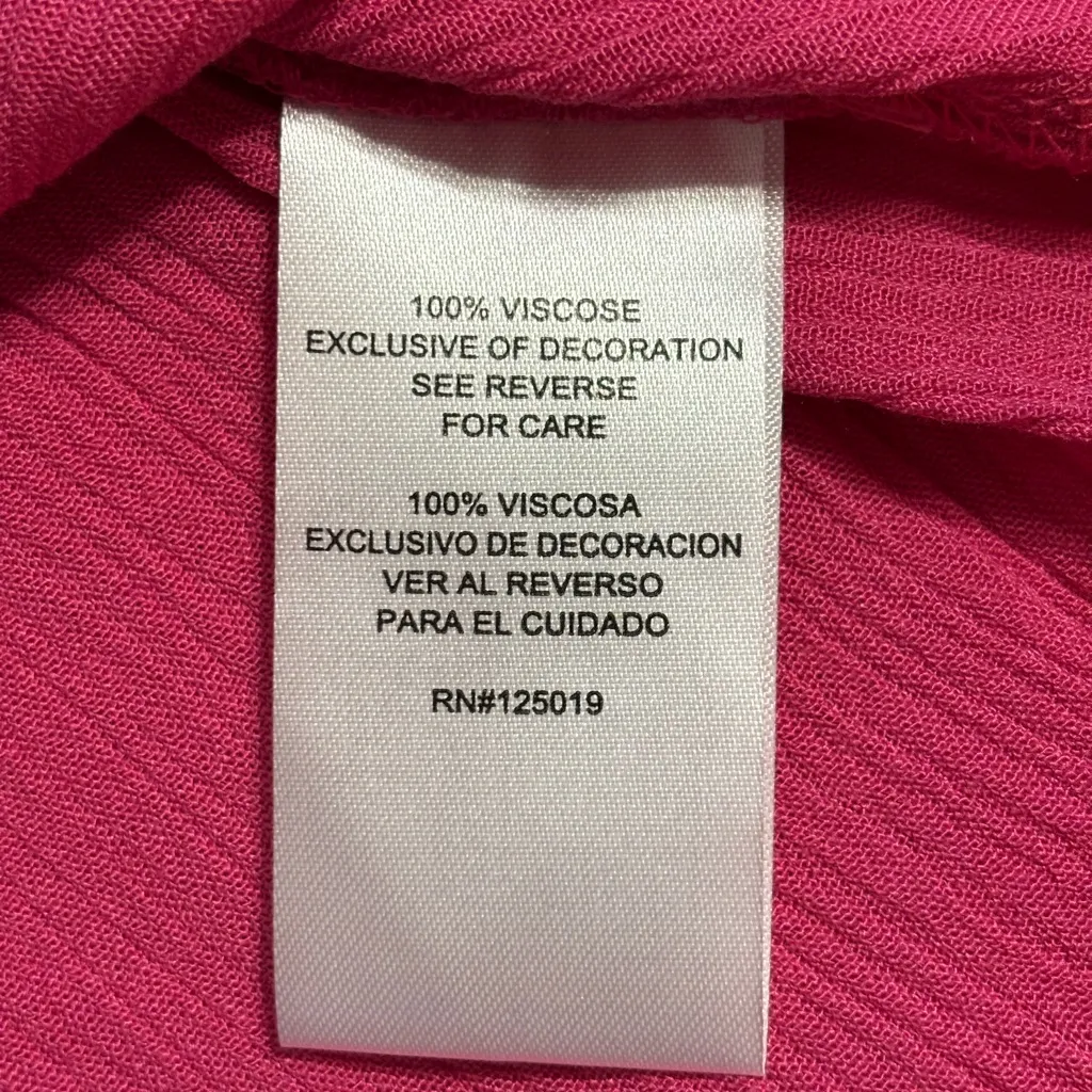 Joseph A  Boho Crochet Lace Tassel Blouse Size XL Raspberry NWT - Image 4