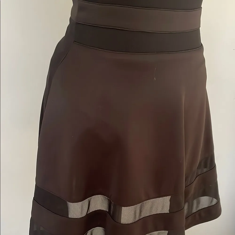 Elegant Black Sleeveless Dress with gold accents at neck - Image 3