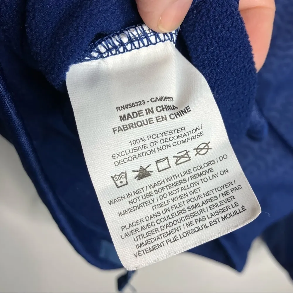 Nike dri-fit cropped sweatshirt hoodie blue‎ size large - Image 8