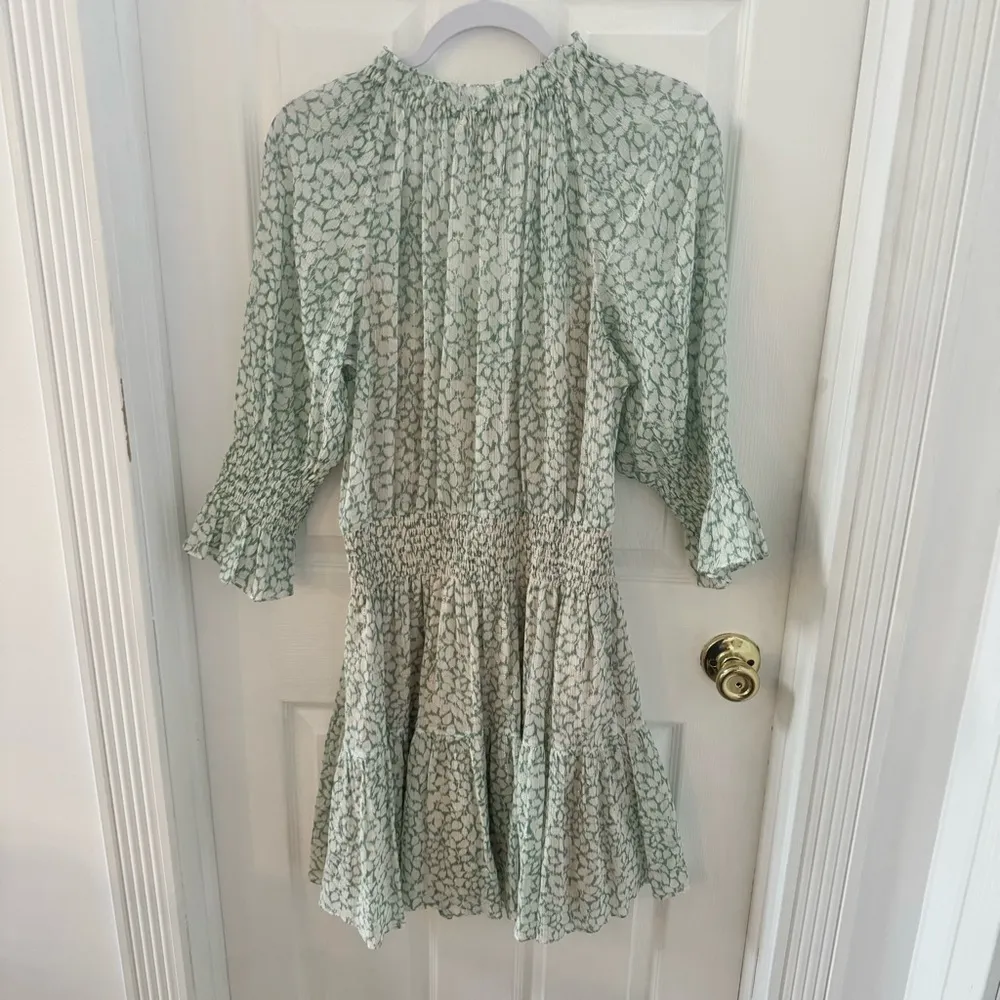 NWT Rebecca Taylor Ikat Leaf Smocked Dress XL - Image 6