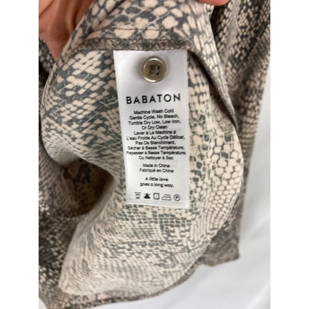 Babaton by Aritzia Akira Snakeskin Blouse Size XXS - Image 3