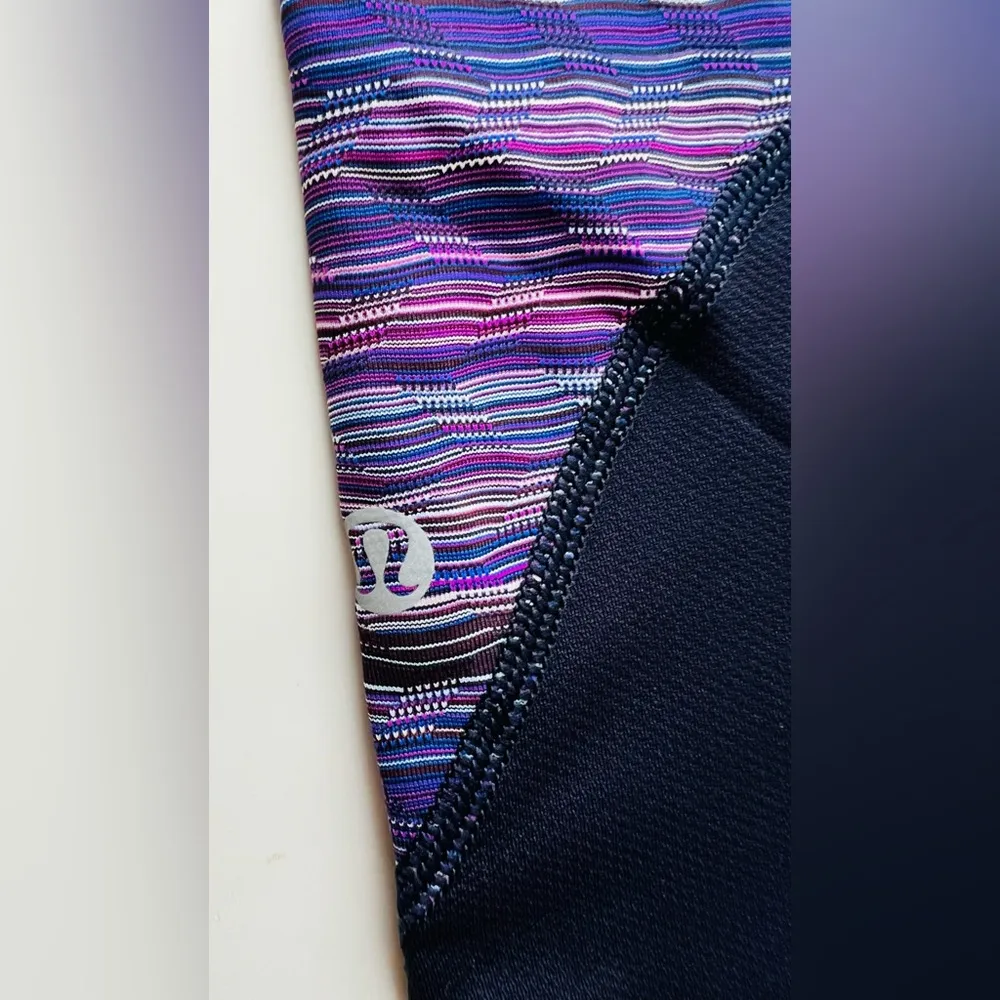 Lululemon Vent It Out Crop Leggings Space Dye Twist Ultra Violet Blue Purple 4 - Image 5
