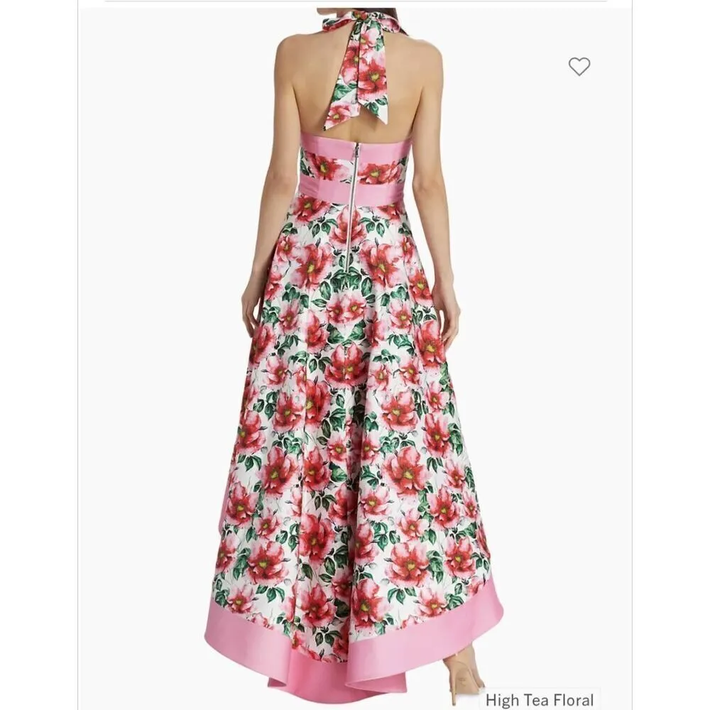 Alice + Olivia Florence Halter high tea floral dress Size 10 NEW - Image 2