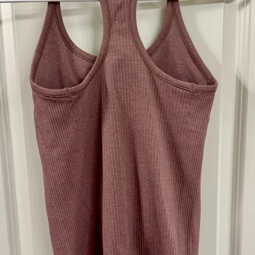 Lululemon Ebb to Street Ribbed Tank Top - Dusty Rose - Image 3