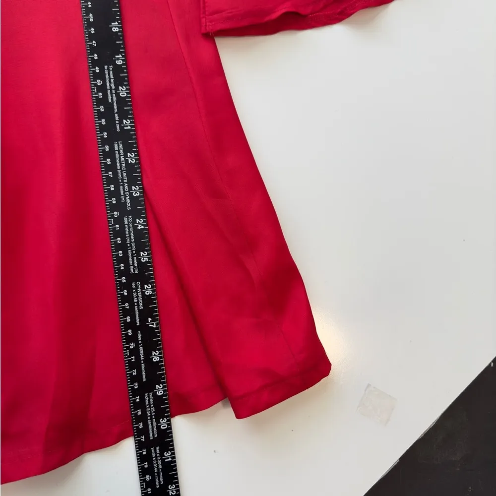 SABO SKIRT Red Bell Sleeve‎ Tunic Top Size 6 - Image 4