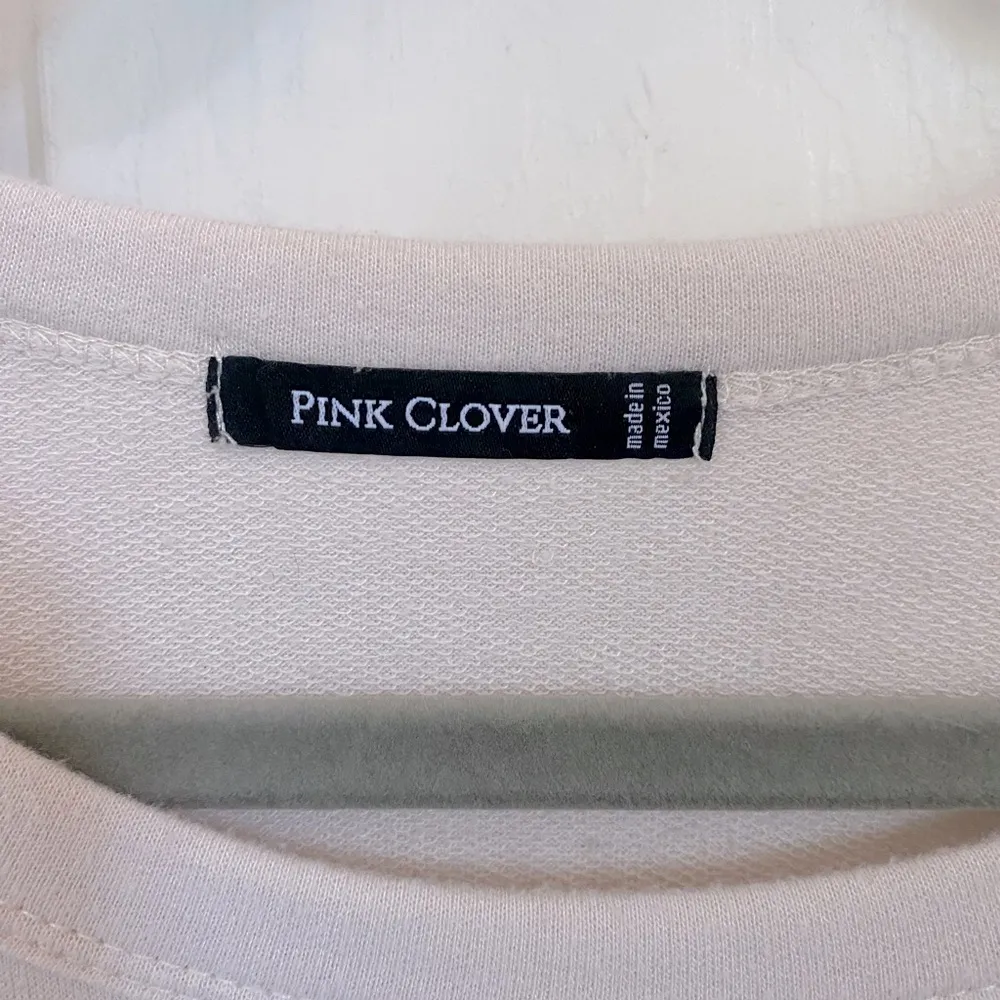 Pink Clover Striped Sleeve Crewneck Top - Image 2