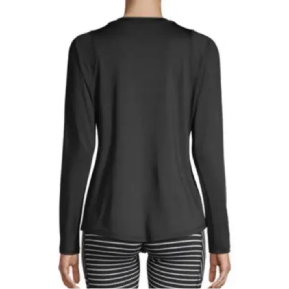 ATHLETIC WORKS Womens Black T.shirt Moisture Wicking Size M 8-10 New - Image 2