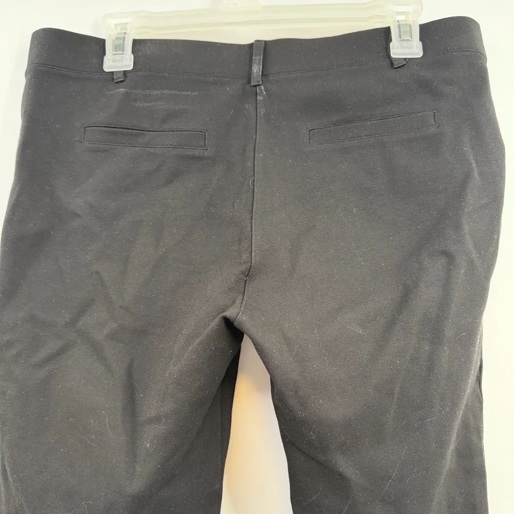 Betabrand Classic Dress Pant Yoga Pant Skinny black ponte pull on pants size L - Image 4