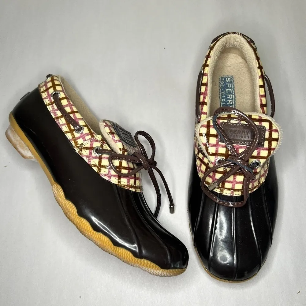 Sperry Top Sider Women's Saltwater 1-Eye Waterproof Rain Duck Sherpa Lined Boots - Image 2