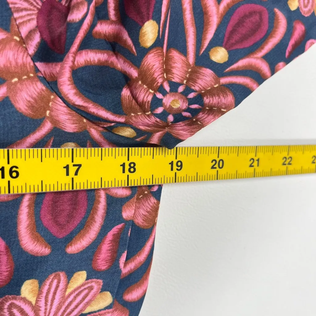 NWOT Farm Rio Floral Beads Tie Printed Tunic Ruffles Maxi Dress Size XS - Image 16