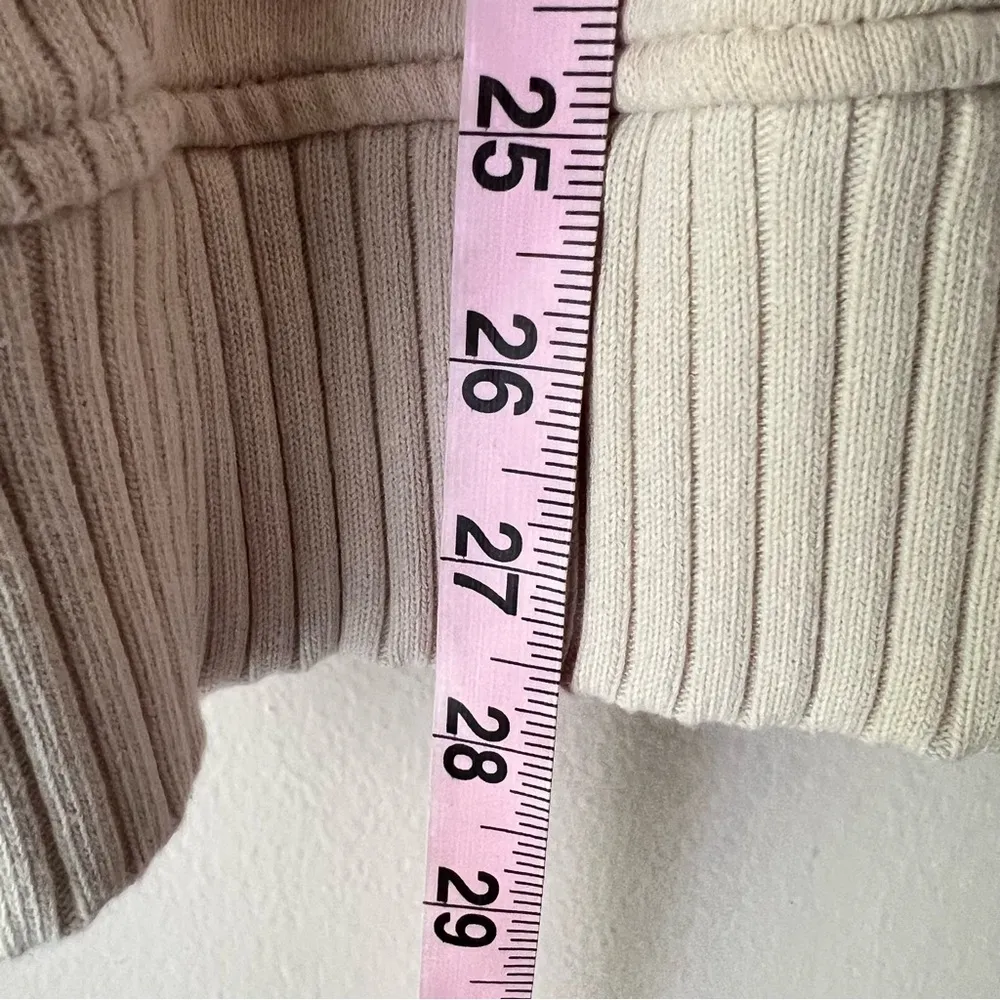 Aerie Crewneck Sweatshirt rainbow CHEERS patch  soft oat SIZE XS oversized - Image 11