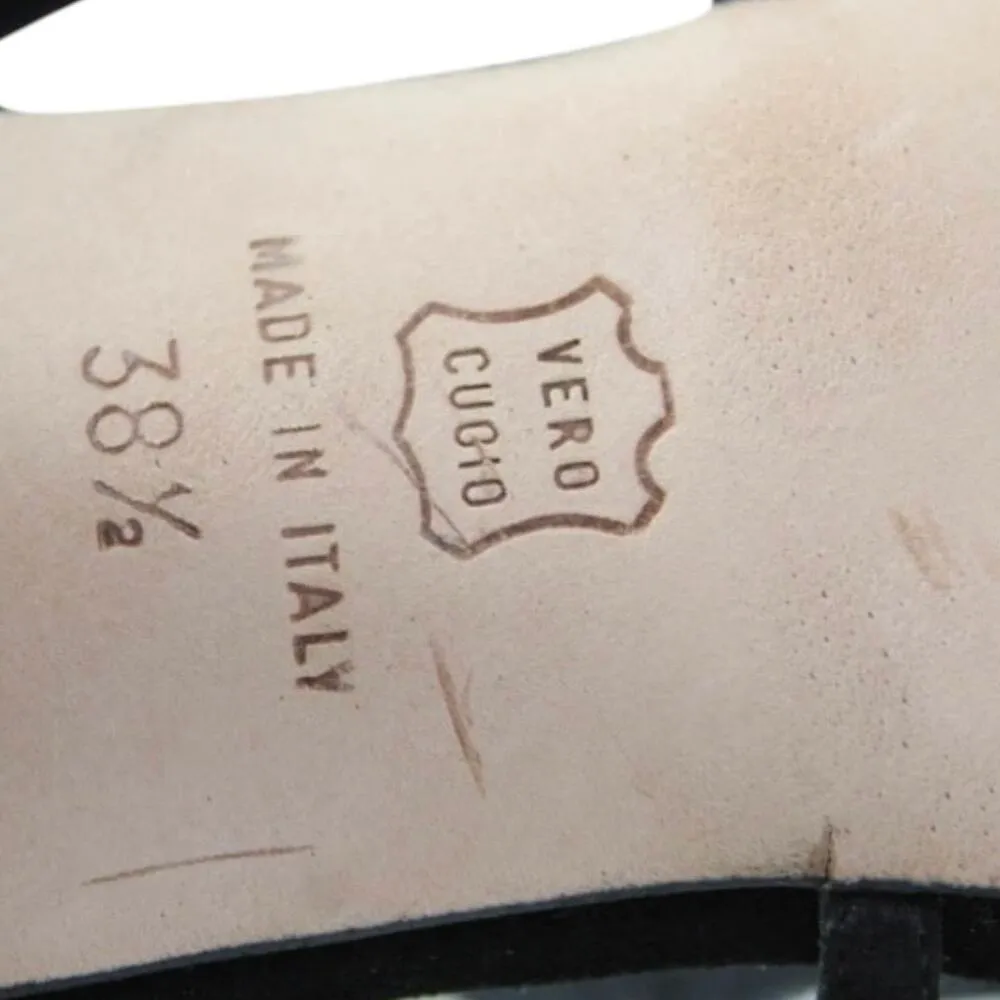 Manolo Blahnik Black Strappy High Heel T Strap Sandal with Dust Bag-size 38.5 - Image 6