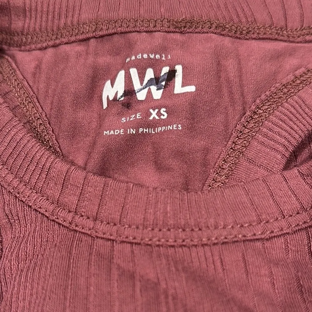 💙SALE 3/$25 MADEWELL VARIEGATED PRESSED GRAPE MAUVE BERRY RIB CROP TANK TOP XS - Image 7