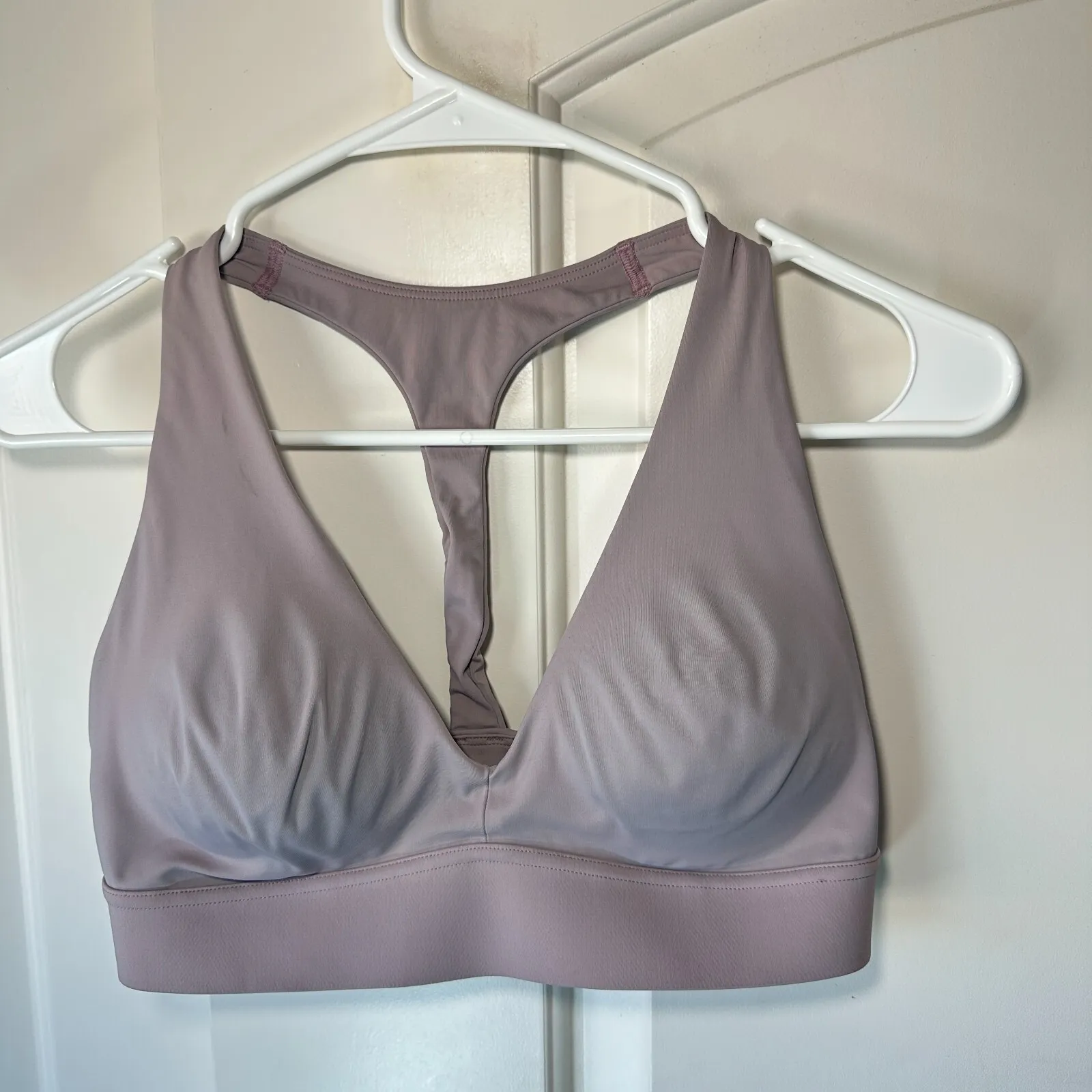 Athleta Yin Sports Bra Dogwood Mauve Size 34B/C Yoga Barre‎ Pilates #487749 - Image 2