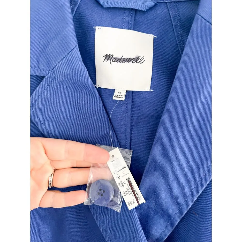 Madewell | NWT | Crossover Blazer in (Re)generative Chino in Bluestone | Sz XS - Image 7