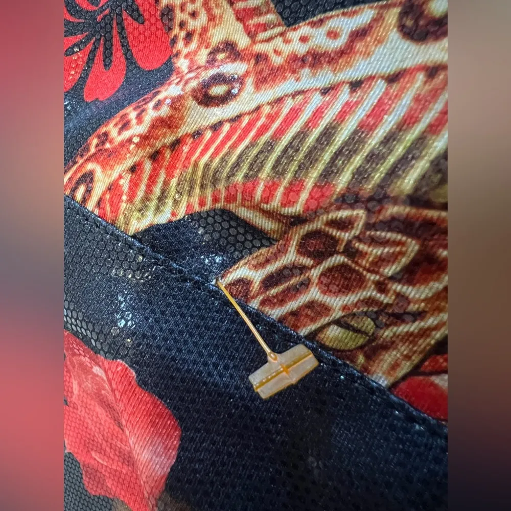 Vintage women Y2K Hot Sauce Python floral Mid - Image 9