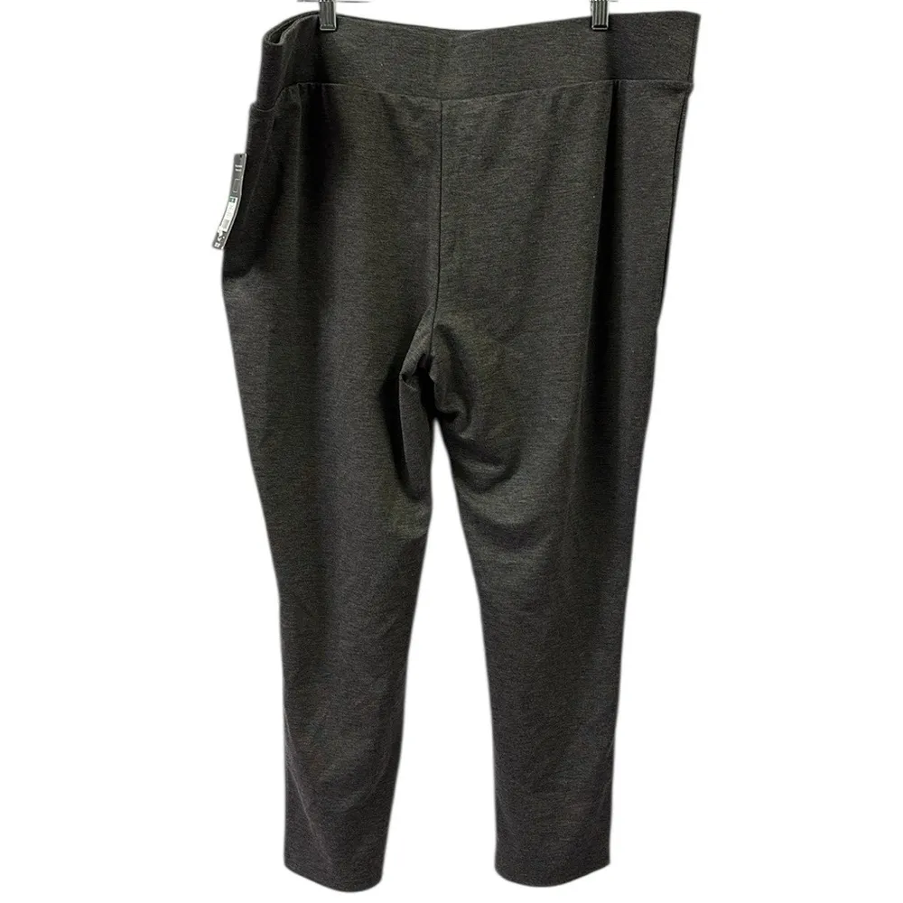 Pure Energy Heather Gray Seam Front Pull On Stretch Pants Plus Size 2X - Image 5