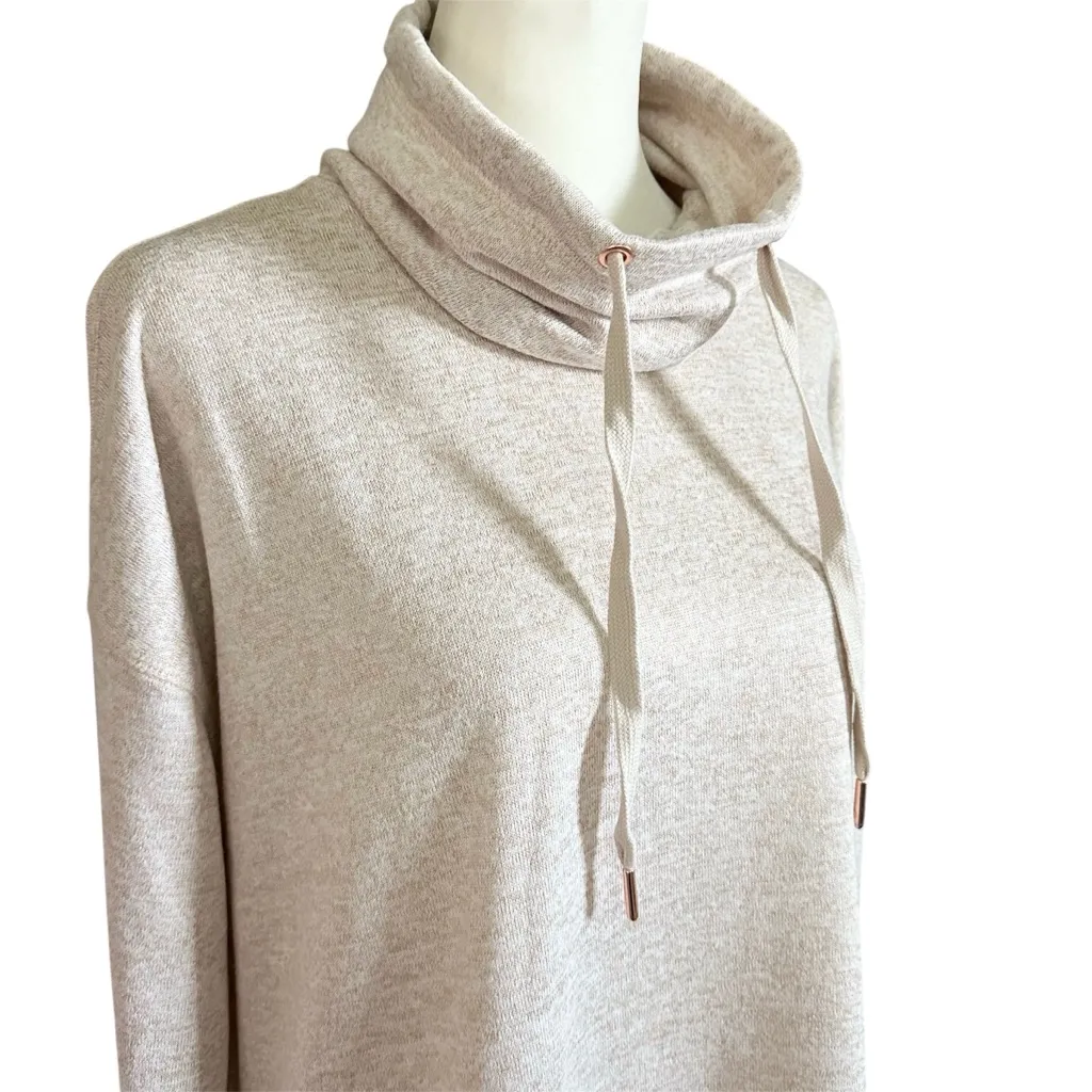 Old Navy Funnel Neck Tunic High Low Pullover Sweater Tan Size Medium - Image 5