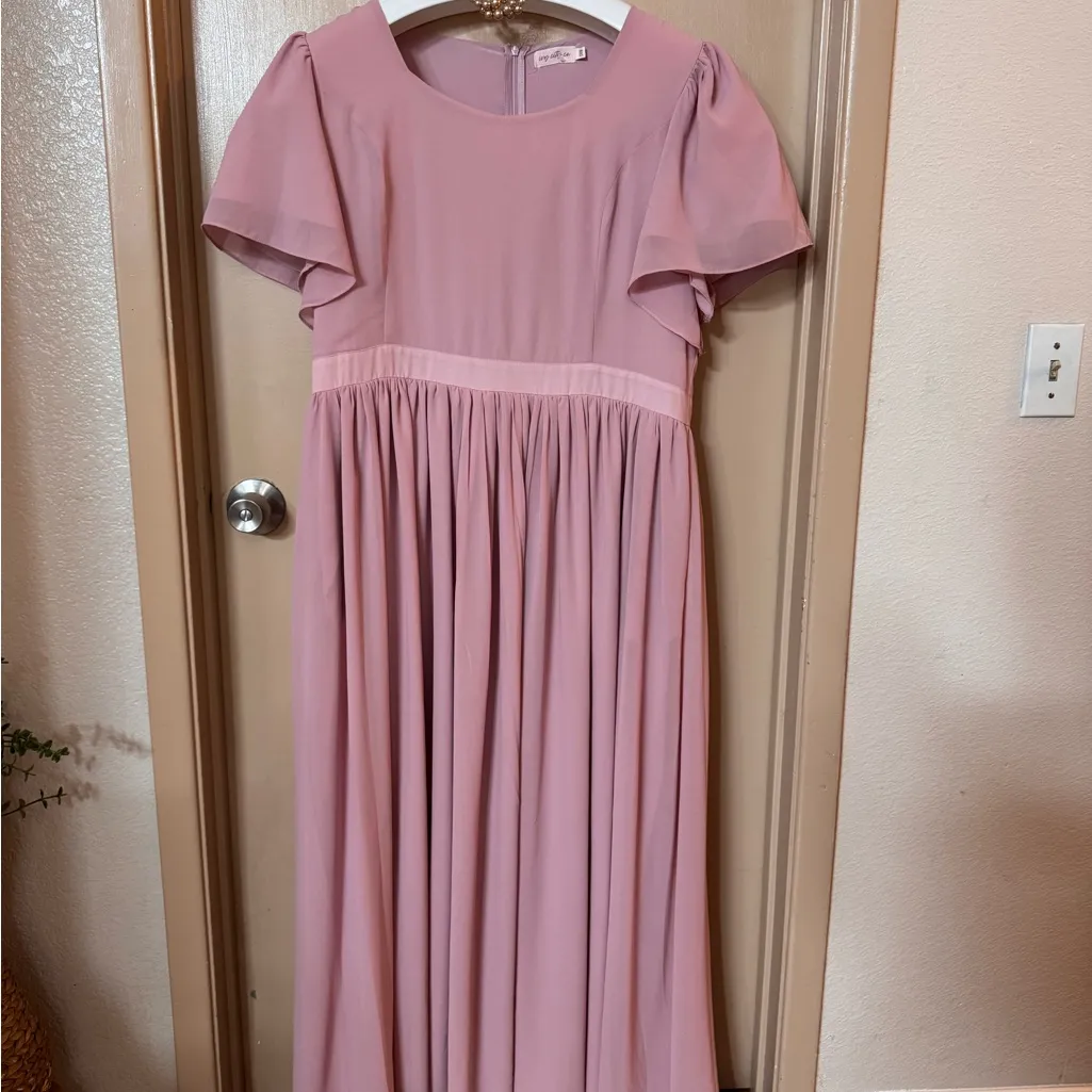 Ivy City Co Blush Maxi Dress Pink Size 18W - Image 4