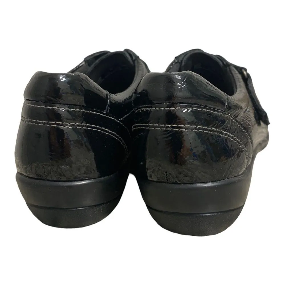 Clark Black Patent Leather sneaker Slip on Shoes NWOT Size 7 - Image 6