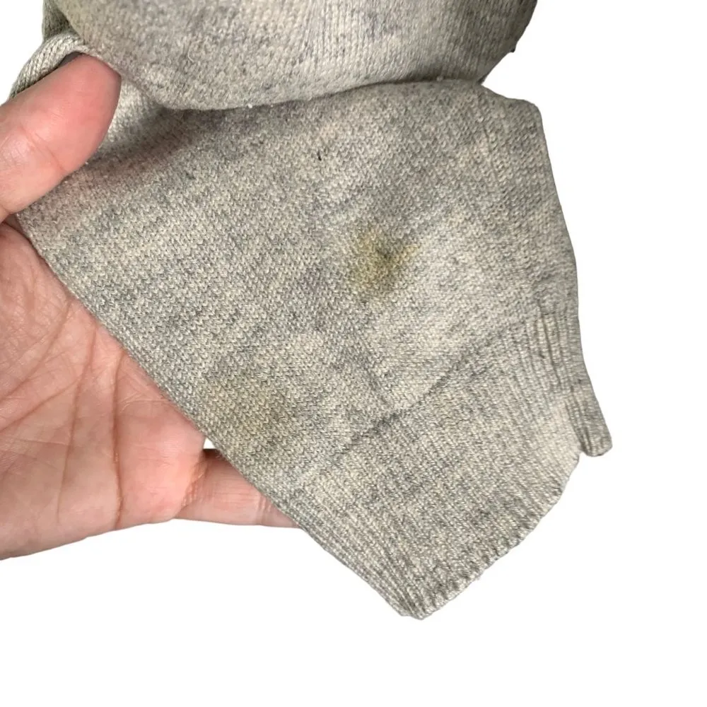 Heirloom Collectibles Silk Cardigan Sweater M Grey Embroidered Floral Buttons - Image 6