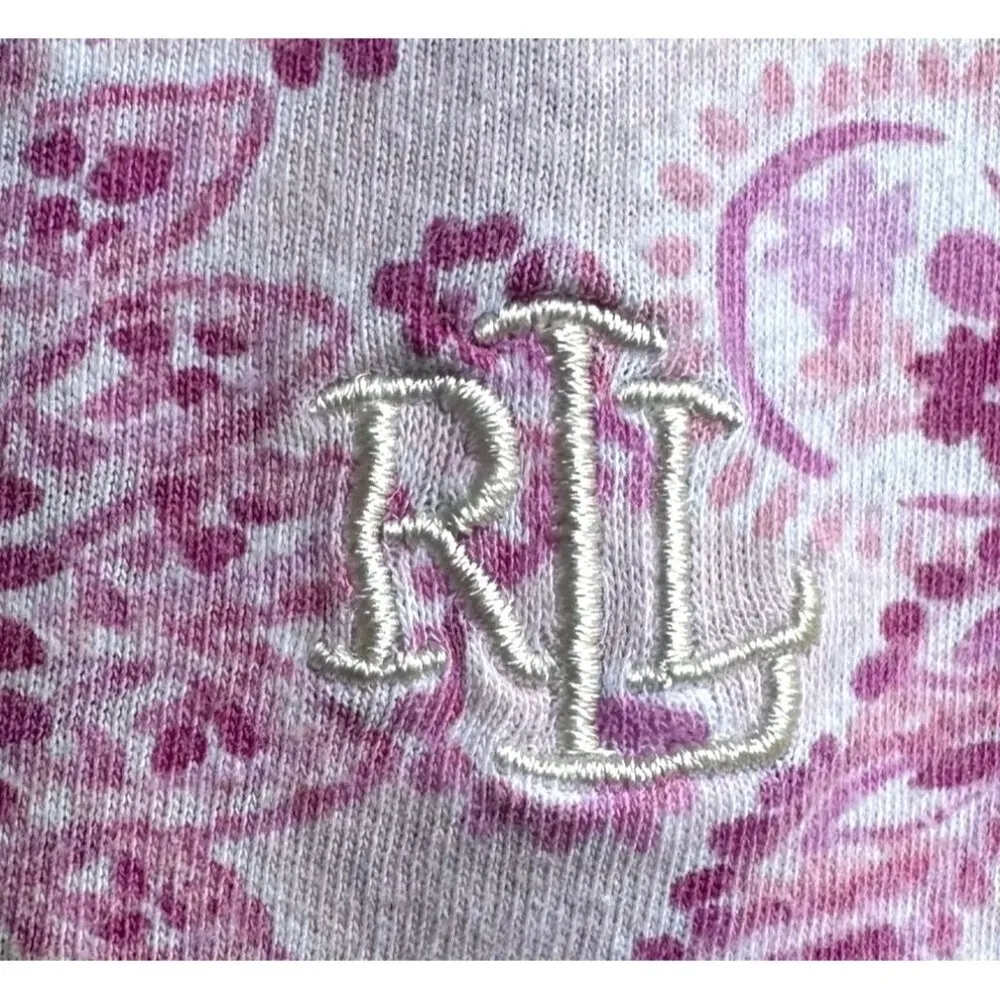 Lauren Ralph Lauren Nightgown LargeRetro Sleep Shirt Floral Monogram Cot… Pink Size undefined - Image 3