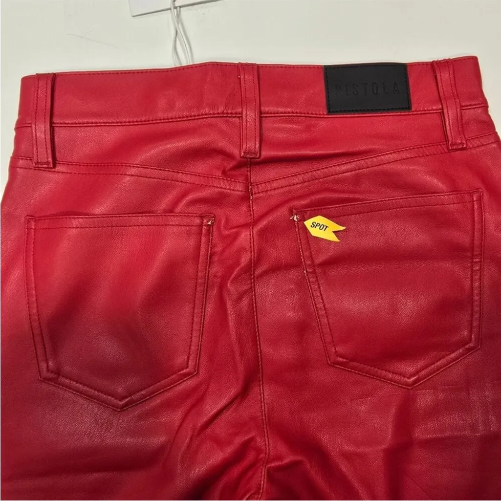 PISTOLA Cassie Super High Rise Straight in Garnet size 25 - Image 14