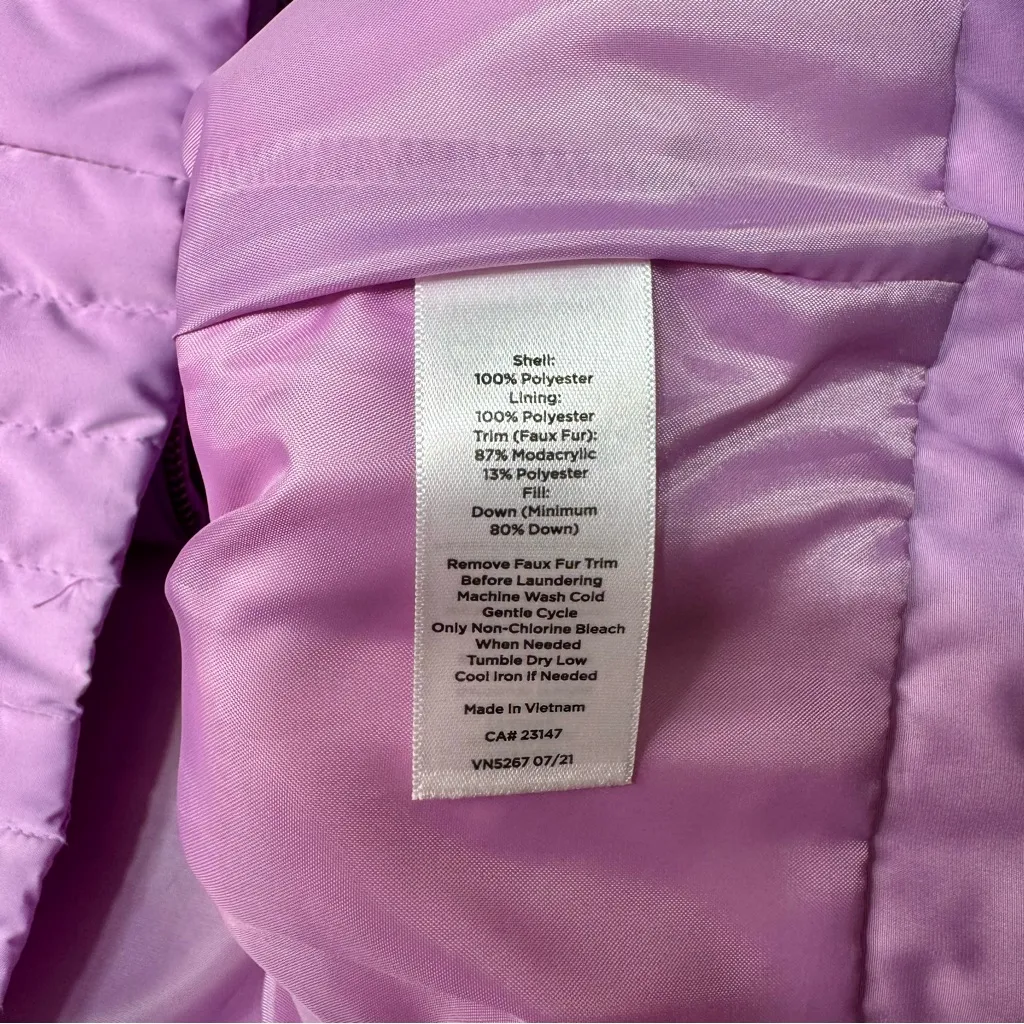 Talbots Purple Down Puffer Vest Winter Jacket Coat Size Medium - Image 11