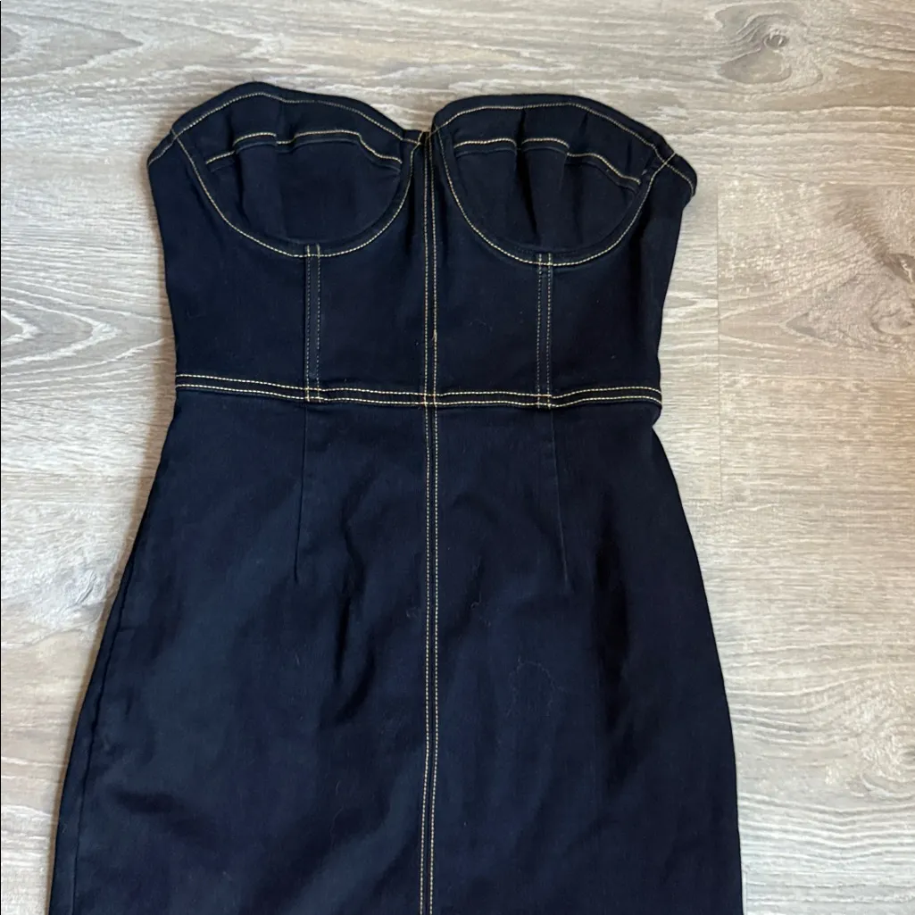 LPA Denim Corset Dress 499 Small - Image 3