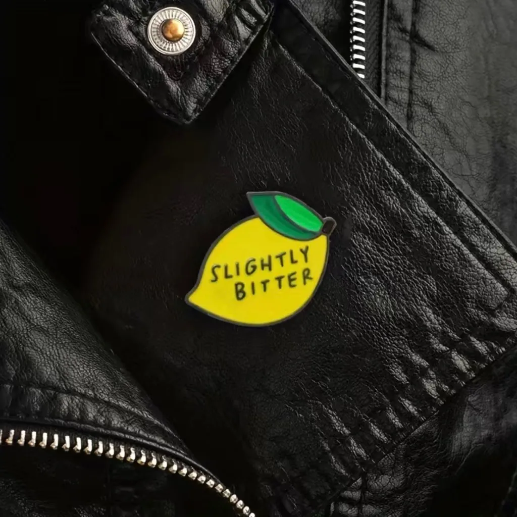 Cute Fruit‎ Lemon SLIGHTLY BITTER Jewelry Pin Yellow - Image 2