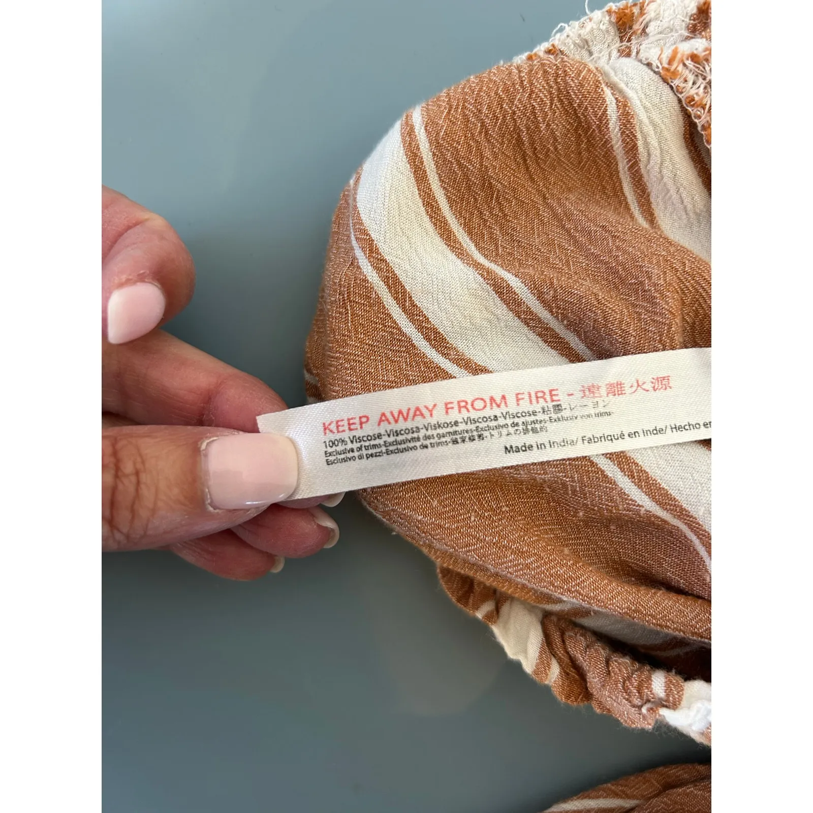 Intimately Free People Brown & White Striped Wide Leg Pants - S - Image 7