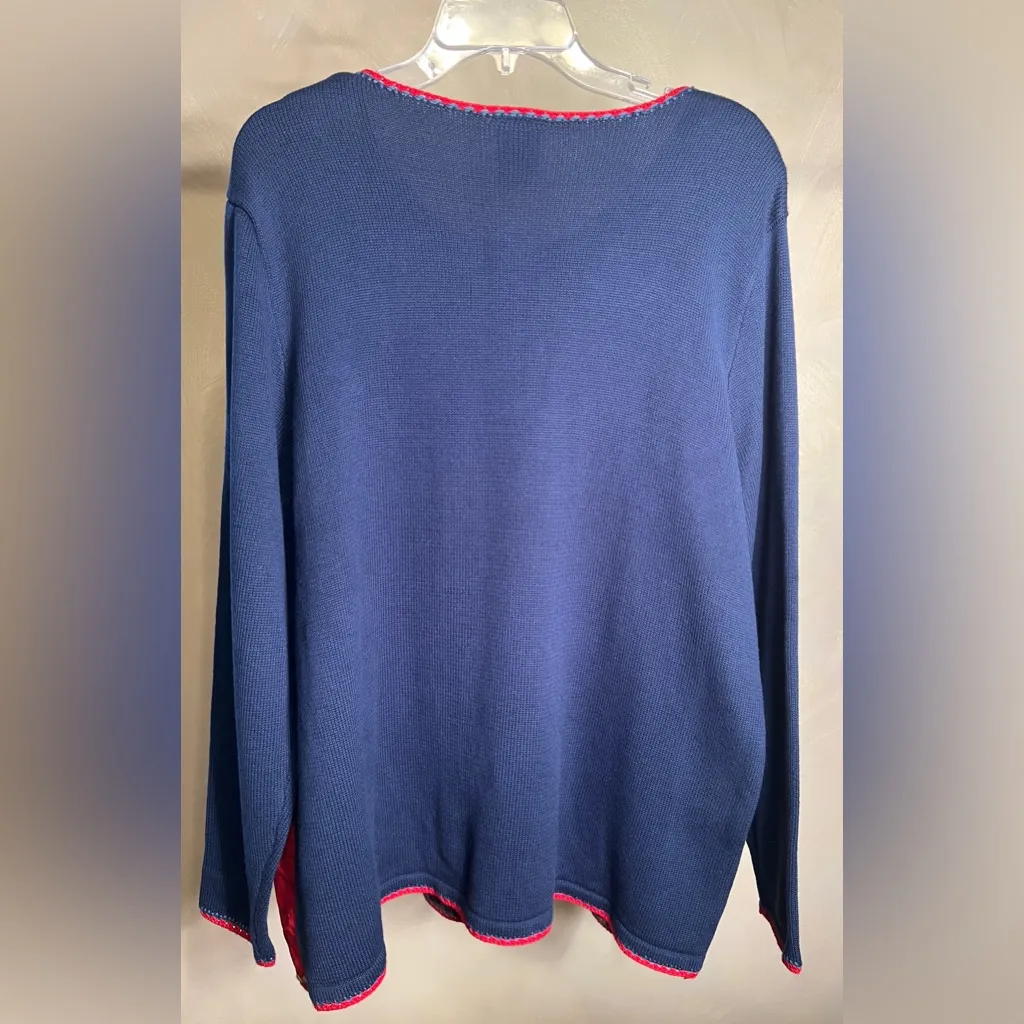 Allison Daley knitted Hippie Patchwork Long Sleeve Granny Cardigan Sweater|Sz:2x - Image 5