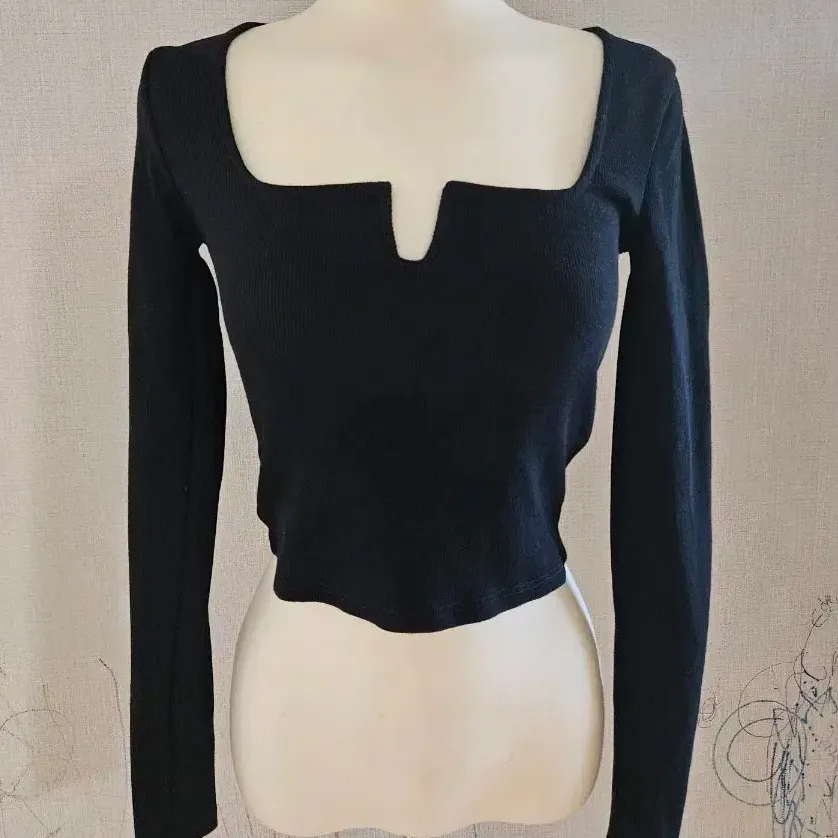 Zara NWT SQUARE NECK long sleeve top - Image 2