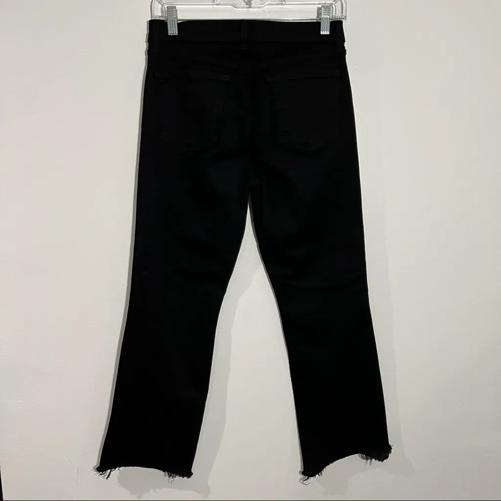 New J Brand Selena High Rise Cropped Black Jeans In Sequin Jag Size 28‎ - Image 10