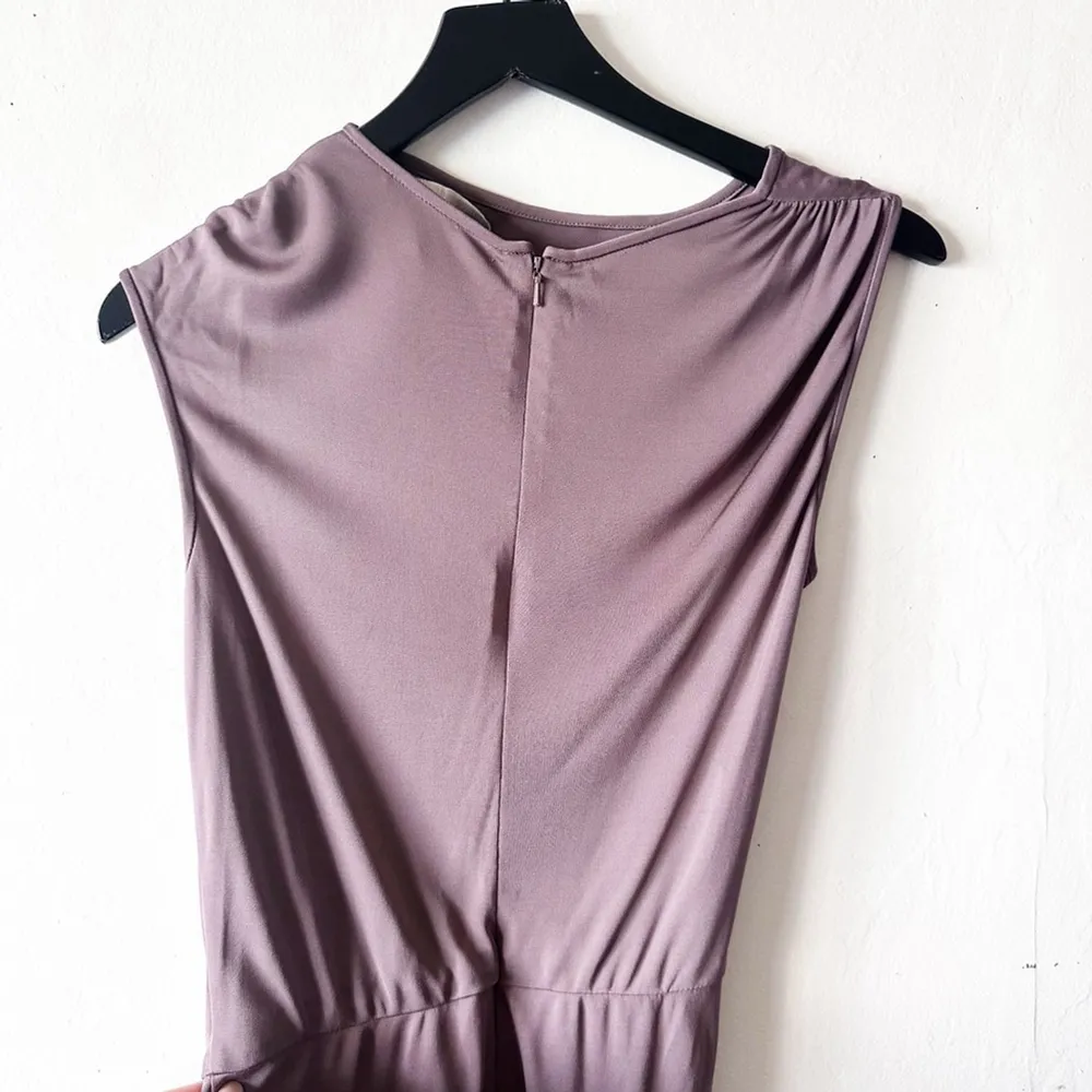 Costello Tagliapietra Draped Midi Dress Sz 4 Mauve Purple Holiday Party - Image 5