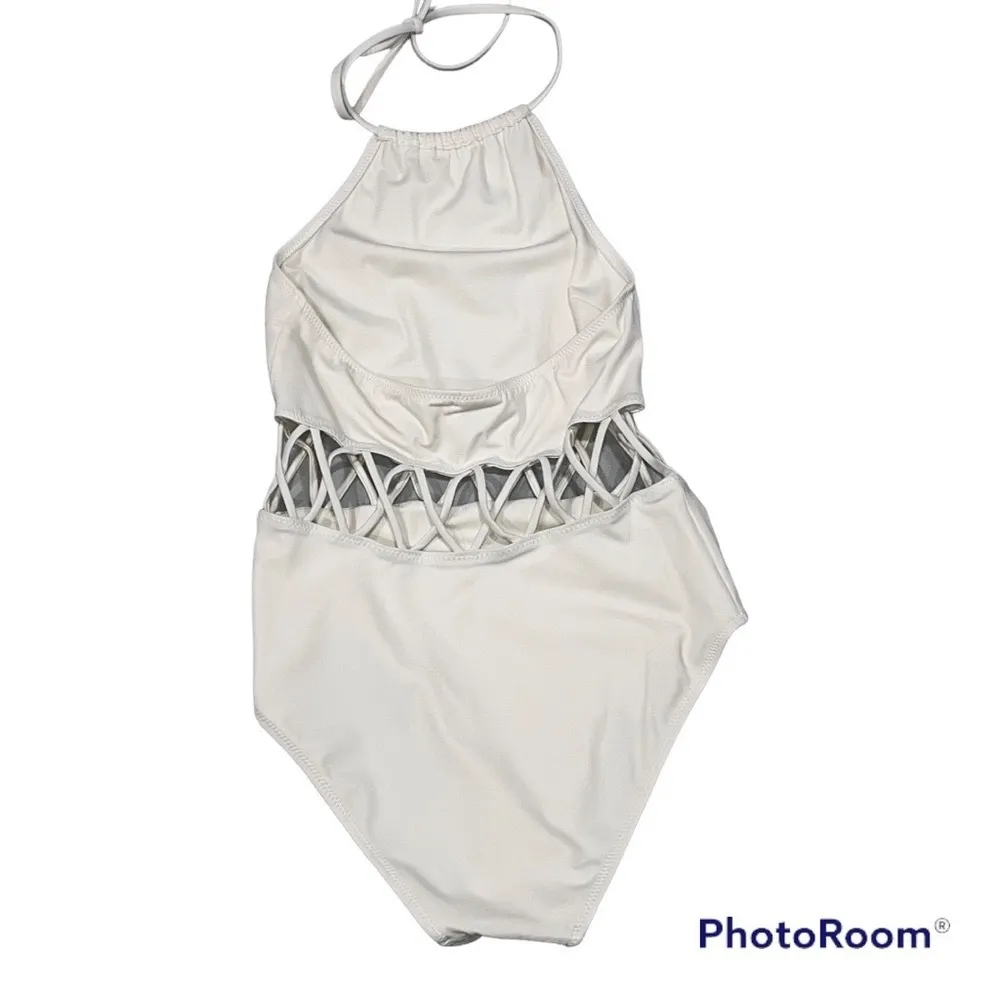 Solid & Striped Cream The Barbara One Piece Cutout Swimsuit size Small - Image 5