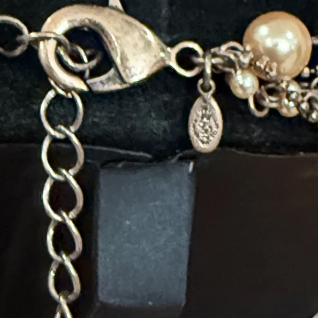 Premier Designs Multi strand Beaded Faux Pearls Necklace  19" Pink Copper - Image 4