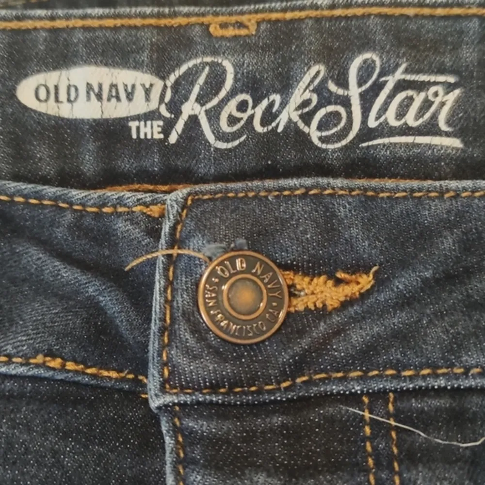 Women's Old Navy Skinny Rockstar Denim Blue Jeans Size 12T EUC #7729 - Image 8