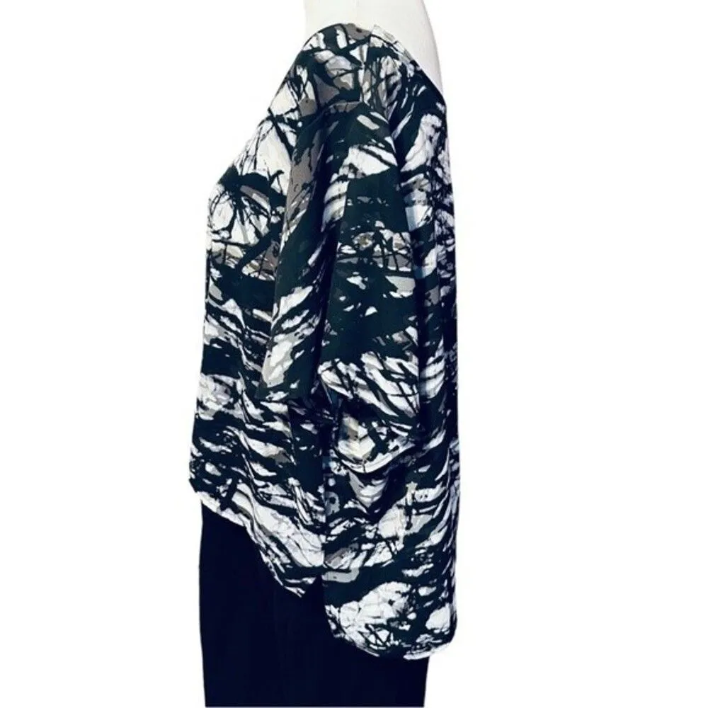 NWT Lane Bryant Graphic Design Black and White Dress with Overlay Sz  22 - Image 7