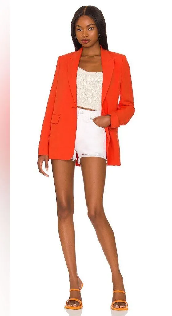 NWT Lovers + Friends Jack High Rise Cut Off Short White Geneva Denim Size 26 - Image 3