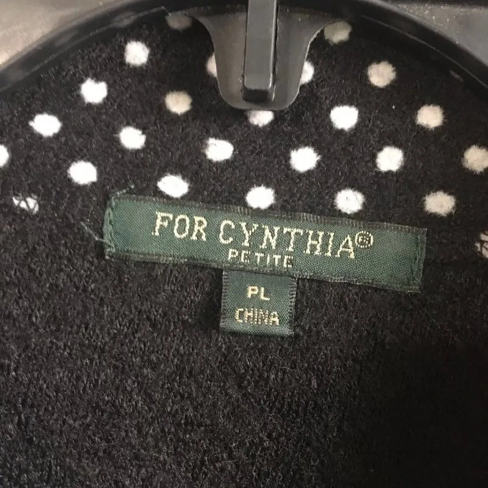 For Cynthia petite large black and white polka-dot coat - Image 5