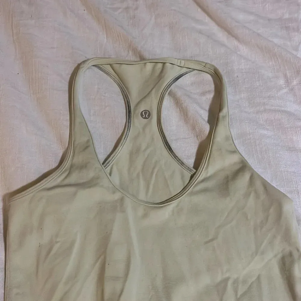 Lululemon light yellow reversible racerback tank top 6 - Image 4