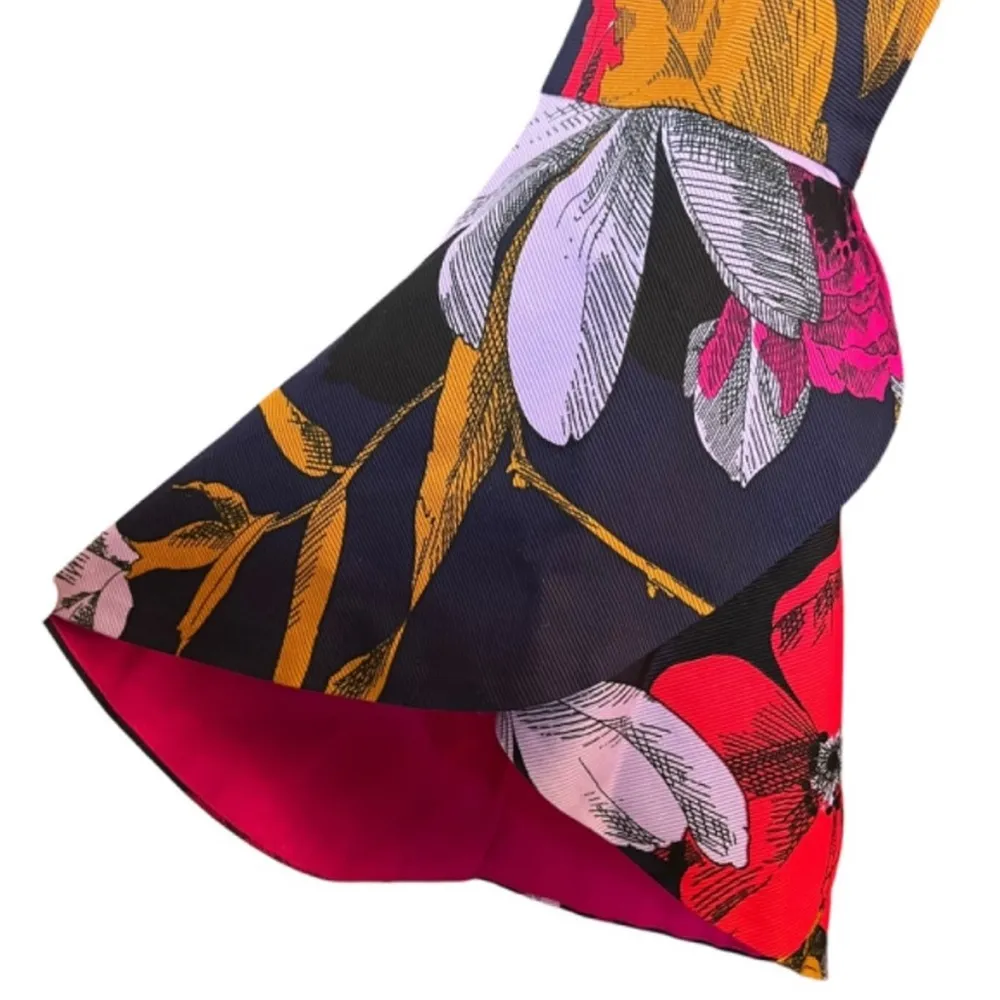 Trina Turk Cheers Floral Bell Sleeve Dress sz 10 - Image 12