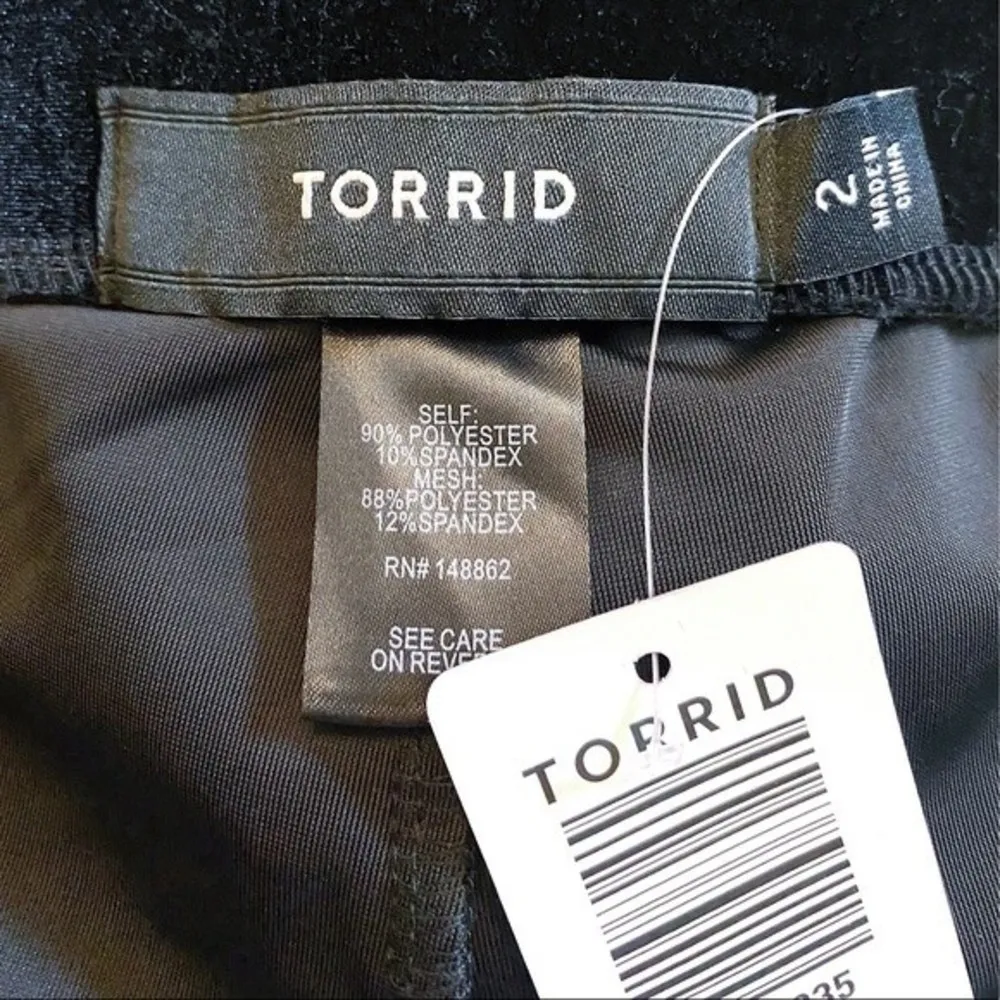 Torrid Women’s NWT Black Velvet Pull-On Pixie Pants Plus Size 2X Soft Stretch - Image 6