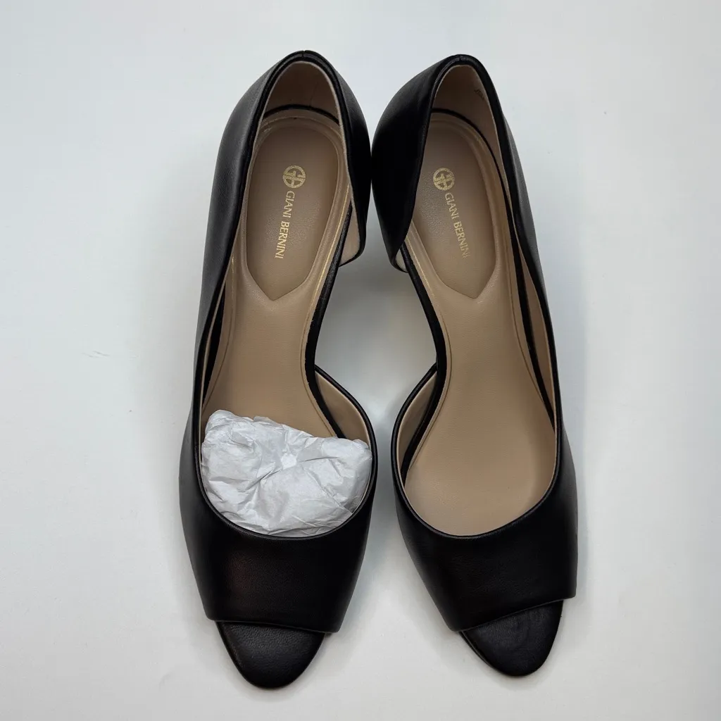 Giani Bernini Women's Valorr Peep Toe d'Orsay Leather Pumps- Size 6.5 - Image 6